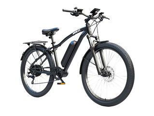 Fototapeta premium a black bike with a white background
