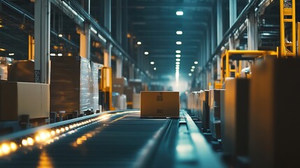 Fototapeta premium An industrial manufacturing background featuring machinery, gears, and factory equipment in action. The scene highlights the precision and complexity of modern production processes,