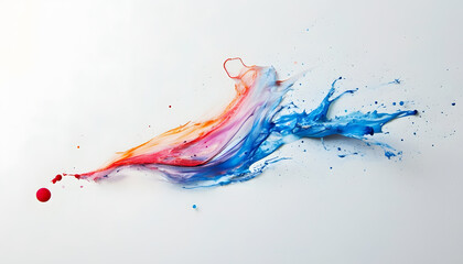 Fototapeta premium White Space with a Splash of Color Mostly white