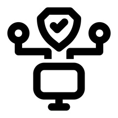 computer security, secure computer, computer system, computer network, security, cyber security outline icon