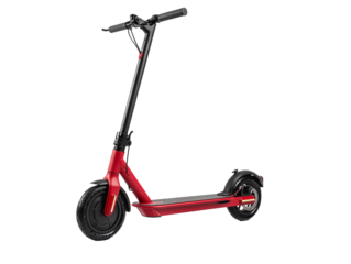 a red and black scooter