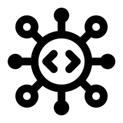 Fototapeta premium malware, malicious code, malicious, software, program, virus outline icon