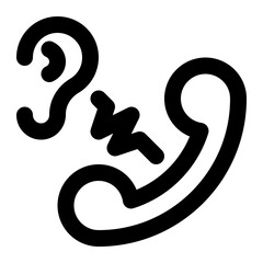 wiretapping, eavesdropping, calling, phone call, listening, wiretap outline icon