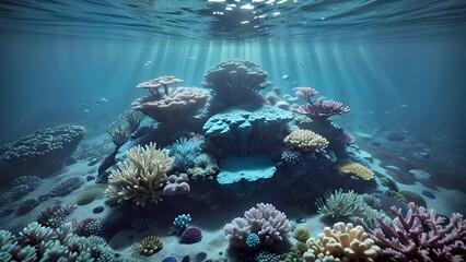 coral reef with fish