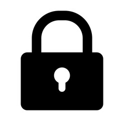 カギのシンプルな黒アイコン