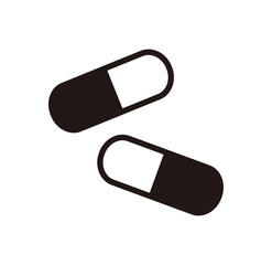 薬　病院　シンプルな黒のアイコン