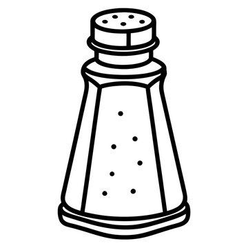recommend clip art: salt shaker outline coloring book page line art illustration digital drawing