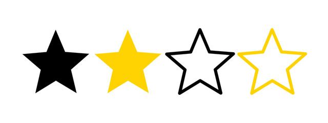 Star vector isolated icon. Stars vector icons. Stars collection. Golden Stars isolated on white background. Vector Star