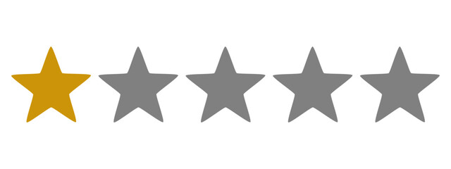 Five stars customer product review icon set. Five stars rating. Yellow 5 star flat icon for apps and websites. Quality, customer rating, feedback. Transparent png and vector illustration