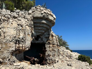Abandoned military bunker, Lastovo island, Croatia