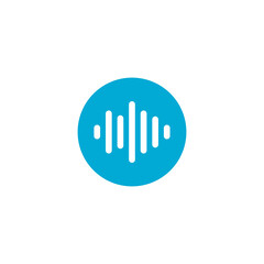 Sound waves icon isolated on transparent background