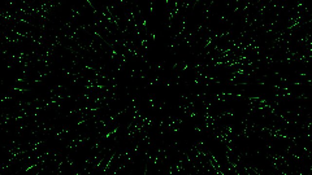 Pixel stars retro abstract background 4K video. Galaxy space 8 bit speed motion backdrop. Hyperspace travel cosmic game loop animation