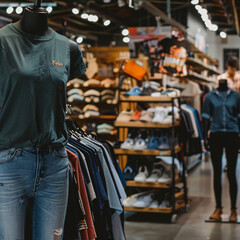 Obraz premium Clothes store with mannequin