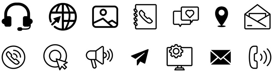 Contact icon set.eps