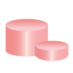 pink podium 3d element for product presentation transparent background