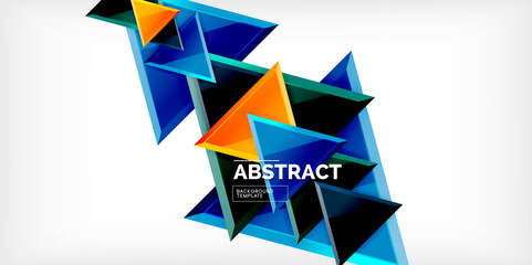 Abstract background - glossy triangles. Vector Illustration For Wallpaper, Banner, Background, Card, Book Illustration, landing page