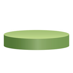 green podium 3d element for product presentation transparent background