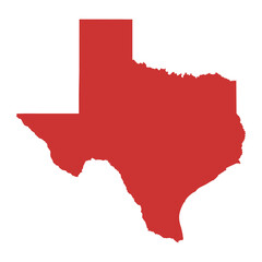 Vector outline map of Texas state of the United States