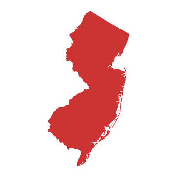 recommend clip art: Vector outline map of New Jersey state of the United States