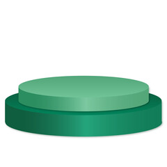 emerald green podium 3d element for product presentation transparent background