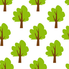 Tree pattern background. Seamless pattern trees. flat illustration of tree. tree seamless pattern background. 