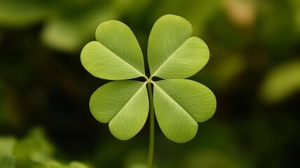 A four-leaf clover, a symbol of good luck. Rare and hard to find in nature.