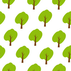 Tree pattern background. Seamless pattern trees. flat illustration of tree. tree seamless pattern background. 