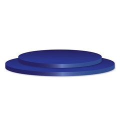 blue podium 3d element for product presentation transparent product