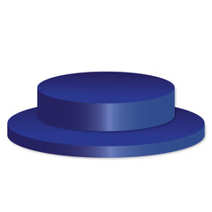 blue podium 3d element for product presentation transparent product