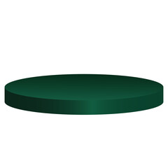 emerald green podium 3d element for product presentation transparent background