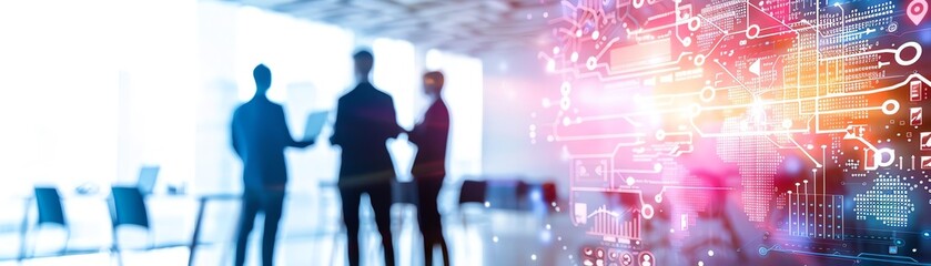 HR innovation and technology workshop, with light effects emphasizing introducing new tools for HR efficiency.