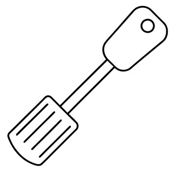 recommend clip art: spatula outline coloring book page line art illustration digital drawing