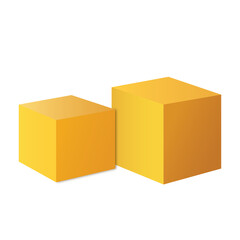 Fototapeta premium yellow podium 3d element for product presentation transparent background