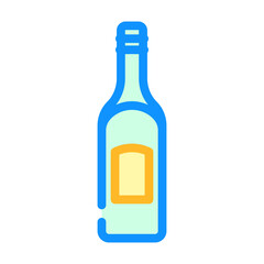 bottle glass package color icon vector. bottle glass package sign. isolated symbol illustration