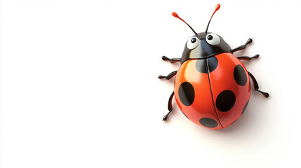 Ladybug cartoon isolated on white background
