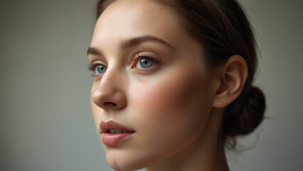 Natural Portrait of Young Woman