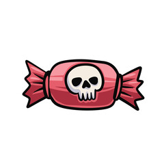 Halloween Illustration Vintage Graphic Flat Icon Logo Skull Design Art Vector