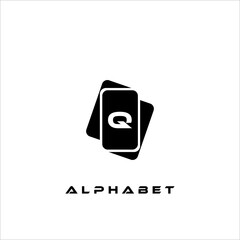 Combination of card icons and alphabets