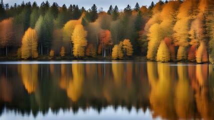 lake with autumn
