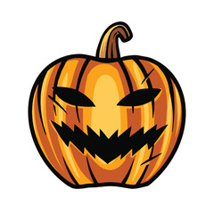 Halloween Illustration Vintage Graphic Flat Icon Logo Skull Design Art Vector