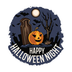 Halloween Illustration Vintage Graphic Flat Icon Logo Skull Design Art Vector