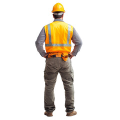 PNG construction worker isolated on transparent background