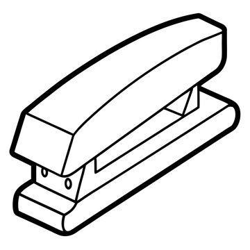 black and white stapler office supply