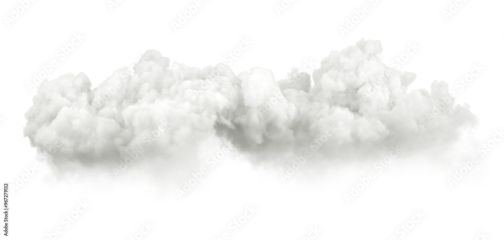 Wall mural cut out tranquility clouds heavenly isolate on transparent backgrounds 3d rendering png