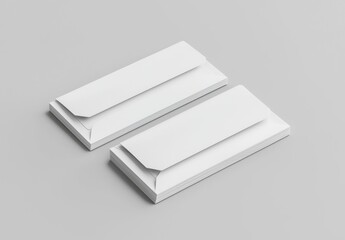 Isolated gray background with bi fold square brochure or invitation mock up.