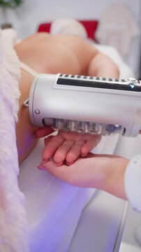 Body correction procedure using modern technology. Spa treatment concept.