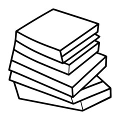 sticky notes outline coloring book page line art illustration digital drawing