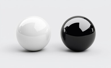 Blank black and white stress ball mockup, 3D rendering. Empty stress reliever balloon mock up design template. Clean antistress bal. Squeeze it in your hands to relax.