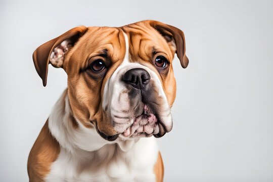 Beabull dog on white background, AI Generated