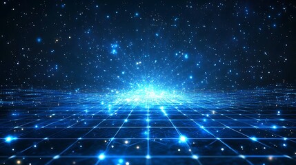 A mesmerizing digital landscape of stars and light, creating a futuristic and cosmic atmosphere for various designs.